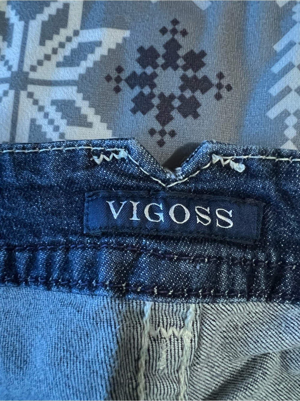 Vigoss Dark Blue Flare Jeans - Wide Leg Denim - Picture 2 of 8